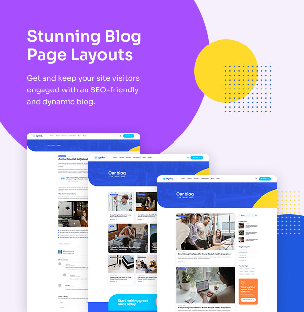 Ogeko - Human Resource Solutions WordPress Theme - Blog Page Layouts