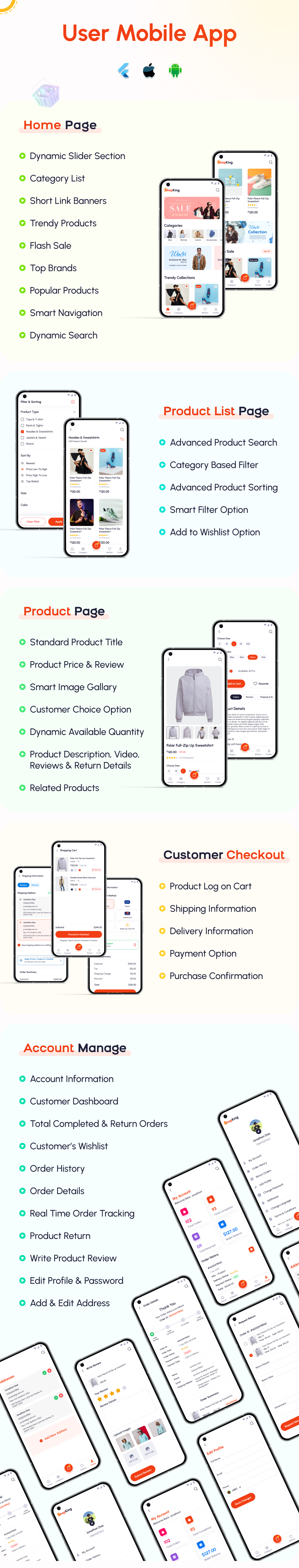 user mobile application flutter