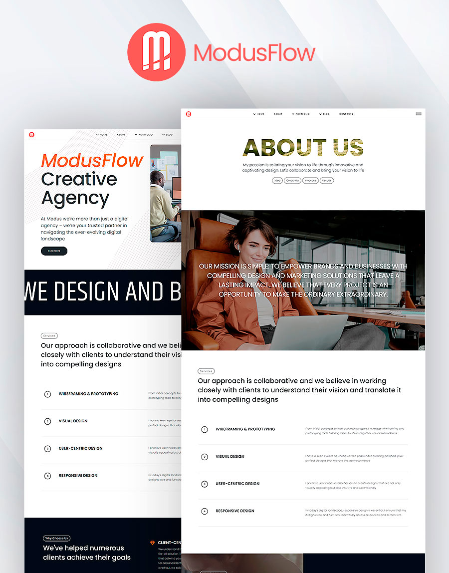 ModusFlow - Portfolio & Resume WordPress Theme - 1