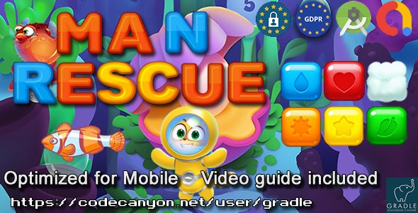 Man Rescue (Admob + GDPR + Android Studio) - CodeCanyon Item for Sale