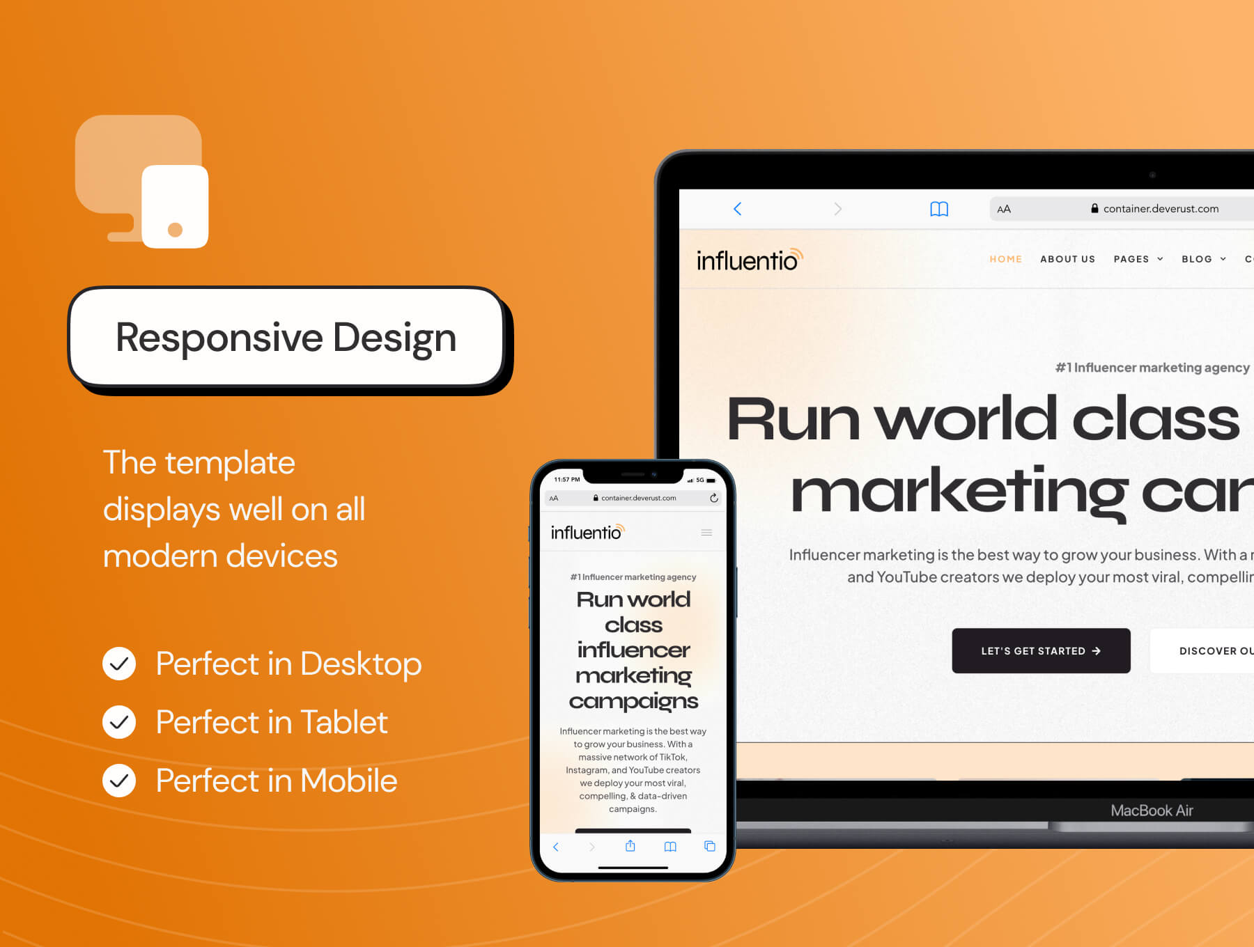 Influentio Influencer Influentio - Marketing & Creative Agency Elementor Pro Template Kit - 7