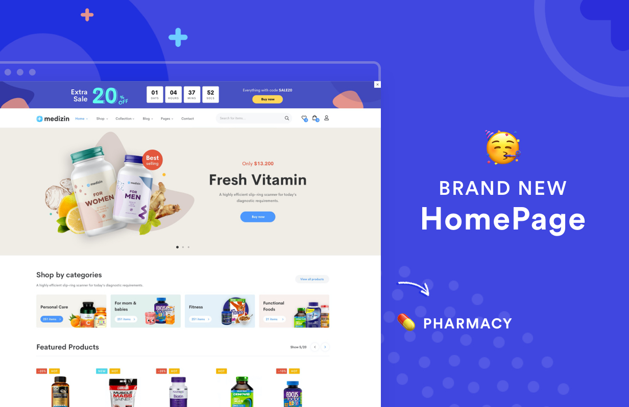 Medizin - Medical Elementor WooCommerce Theme - 1