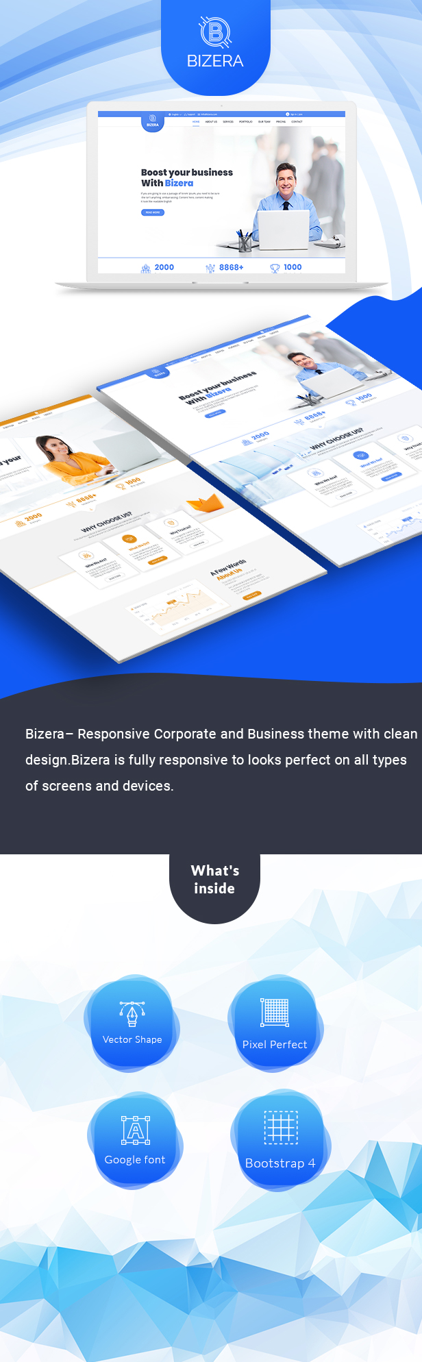 Bizera – Corporate and Business Landing Template - 1