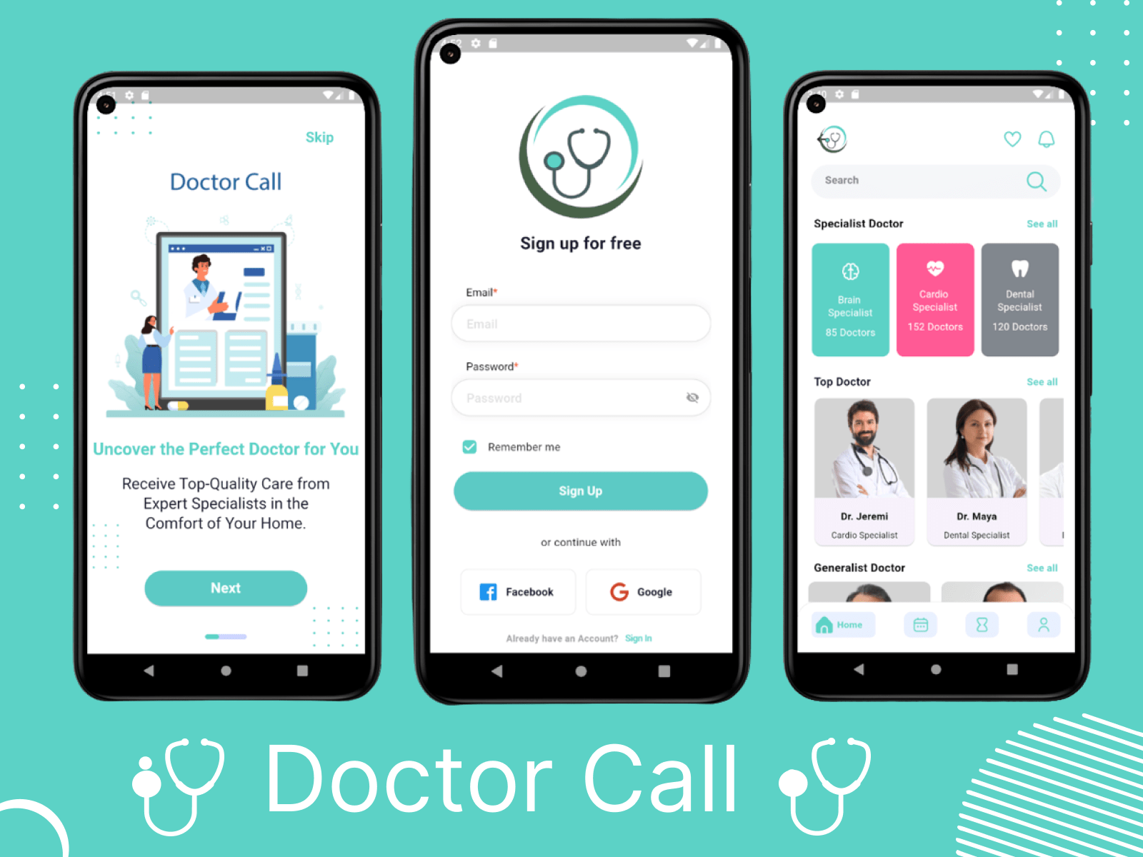 Jejookit - Flutter UI kit Doctor Call