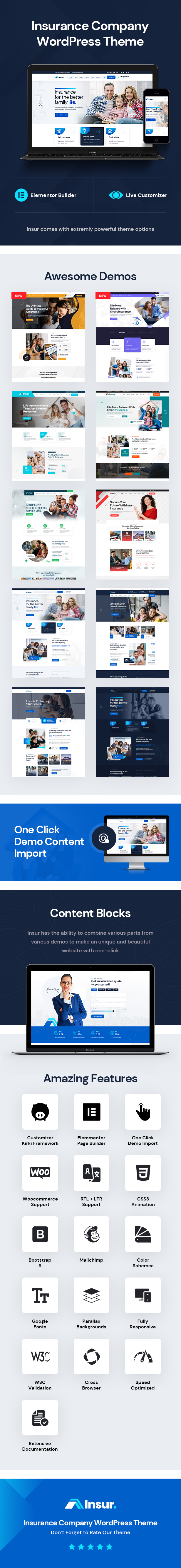 Insur - Insurance Company WordPress Theme - 1