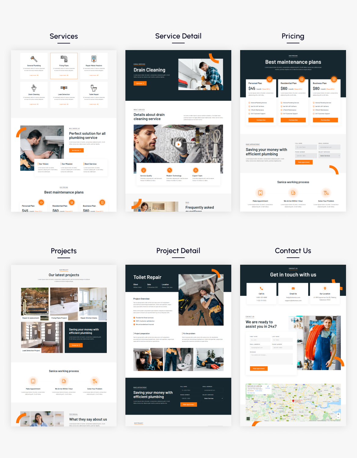 Sanica | Plumbing Services Elementor Template Kit - 2