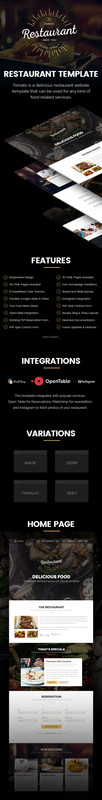 Restaurant Website Template — Responsive HTML5