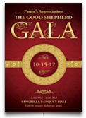 Pastor's Appreciation Gala Church Flyer & Ticket