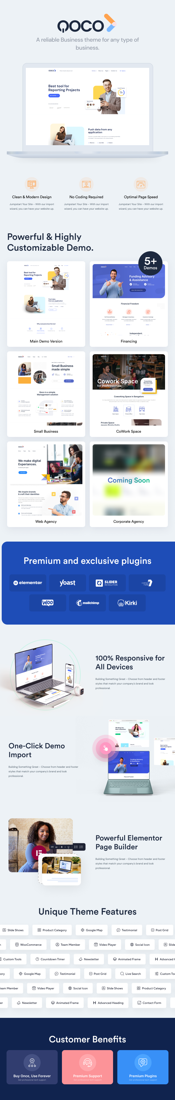 Qoco - Business, Marketing and Finance WordPress theme - 1