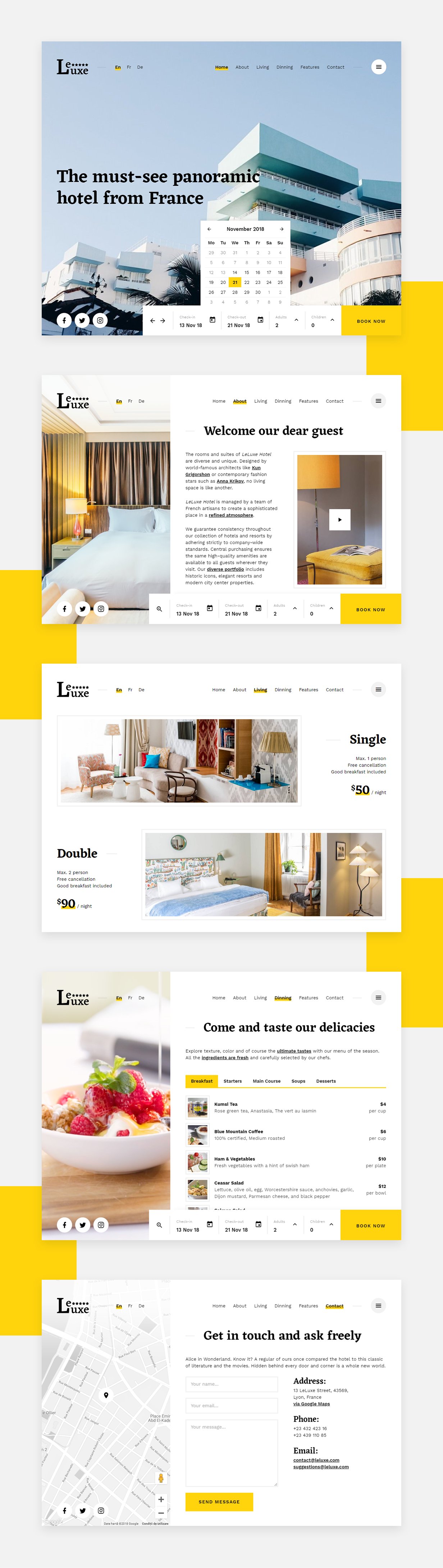LeLuxe - Booking Hotel HTML Site Template - 1