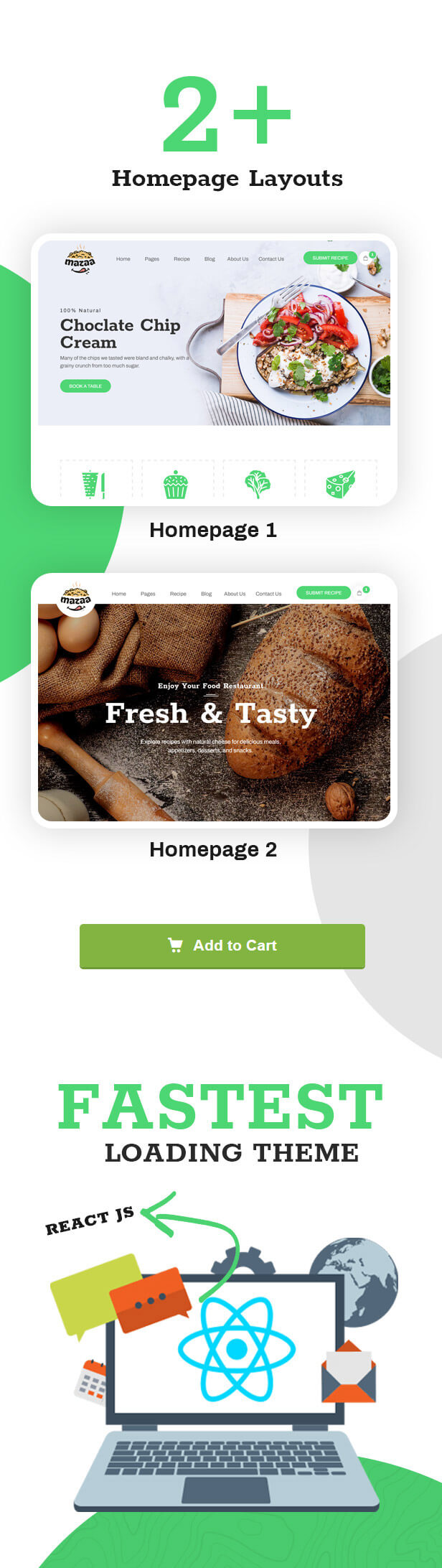 Mazaa - Responsive Restaurant or Eatery React Template - 3