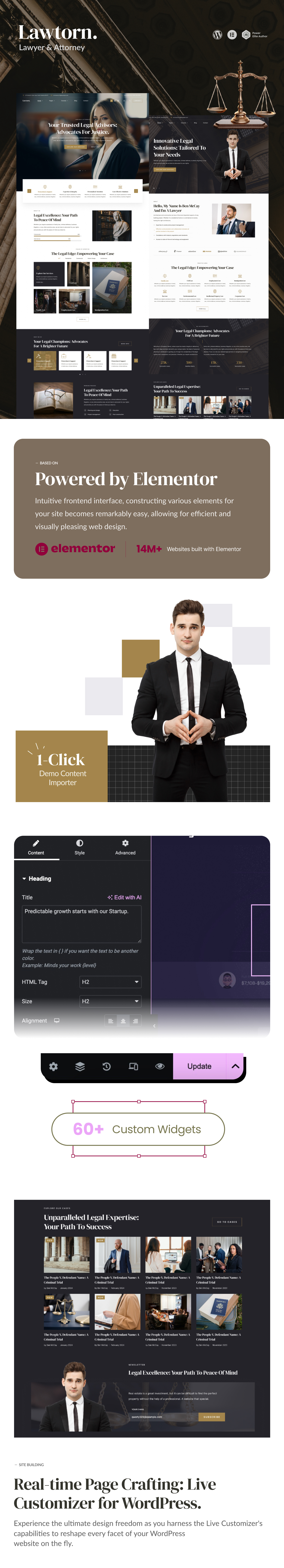 Lawtorn - Lawyer & Attorney WordPress Theme - 1