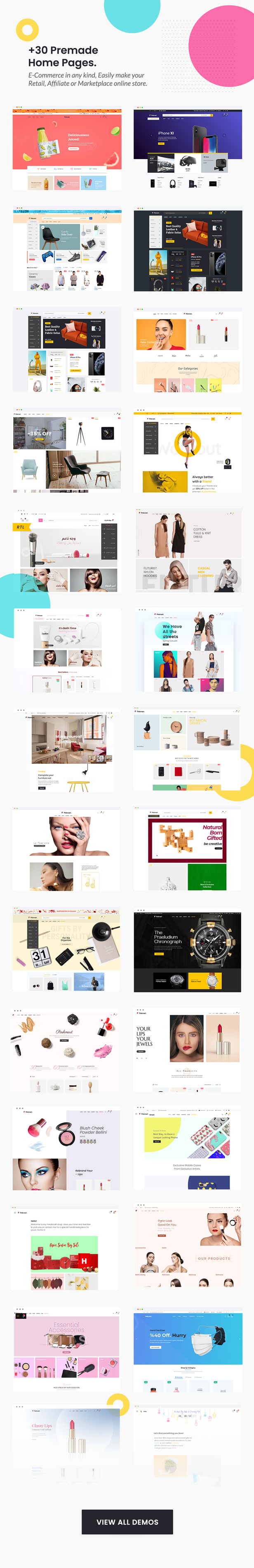 Pinkmart - Tema WordPress WooCommerce - demos