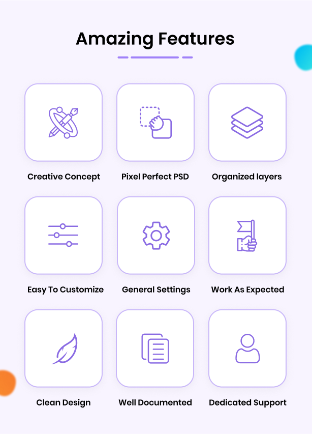 Amazing Features - Xotra Recruitment Job Agency PSD Template