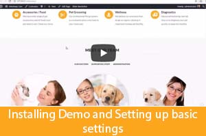 installing veterinary wordpress theme demo