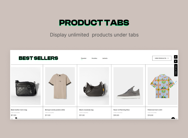 Modern product tabs