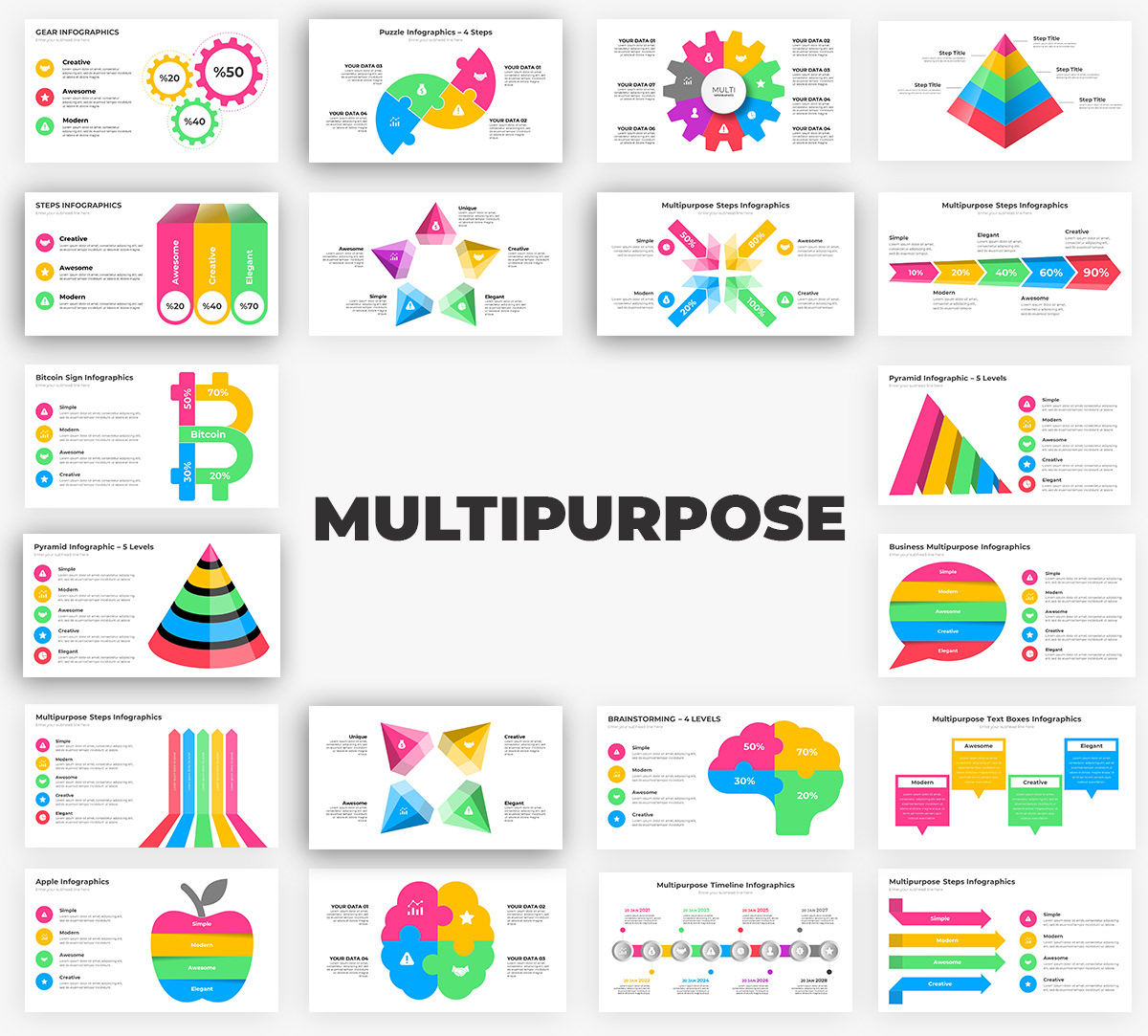 Infographics Complete Bundle PowerPoint Templates - 87