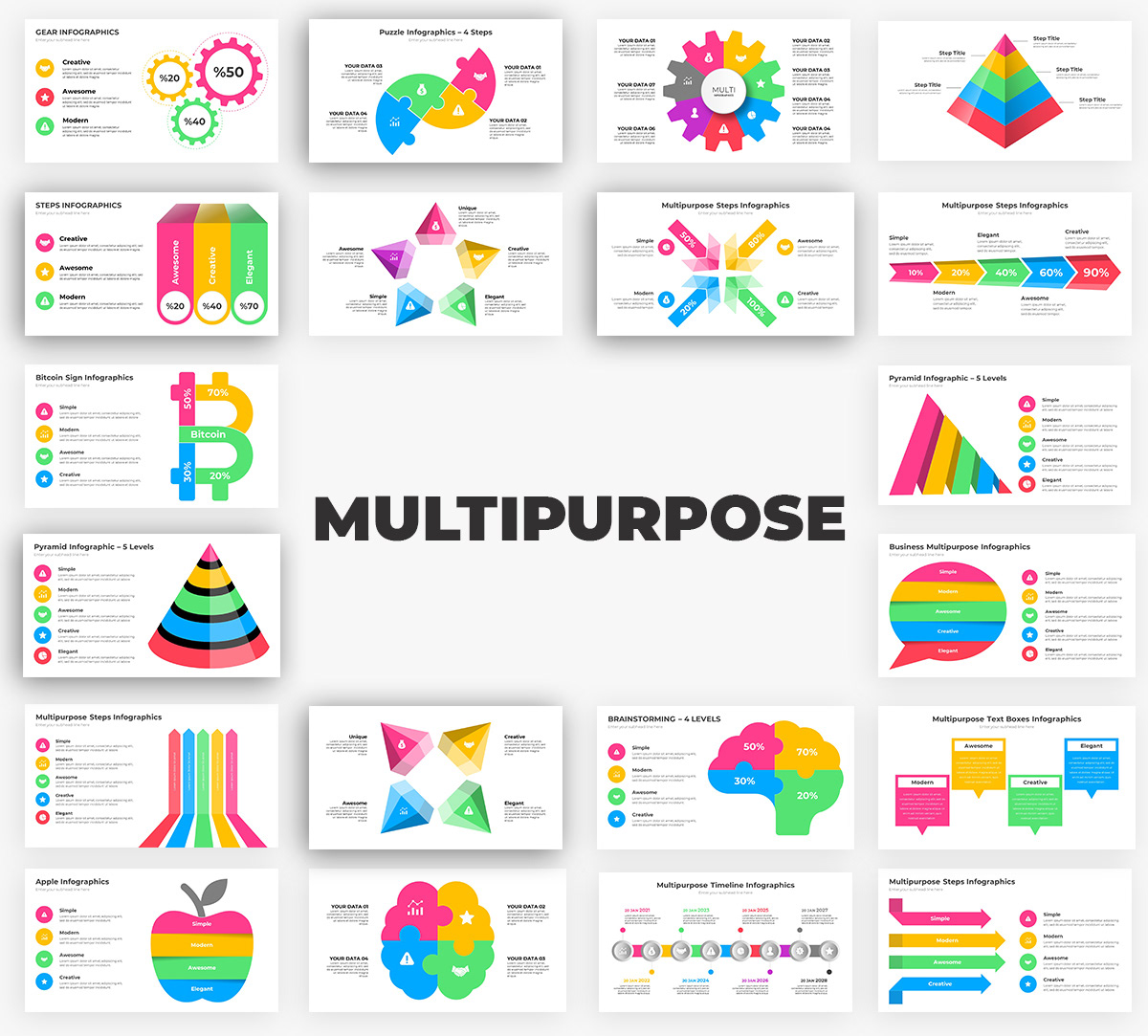 Infographics Complete Bundle PowerPoint Templates - 95