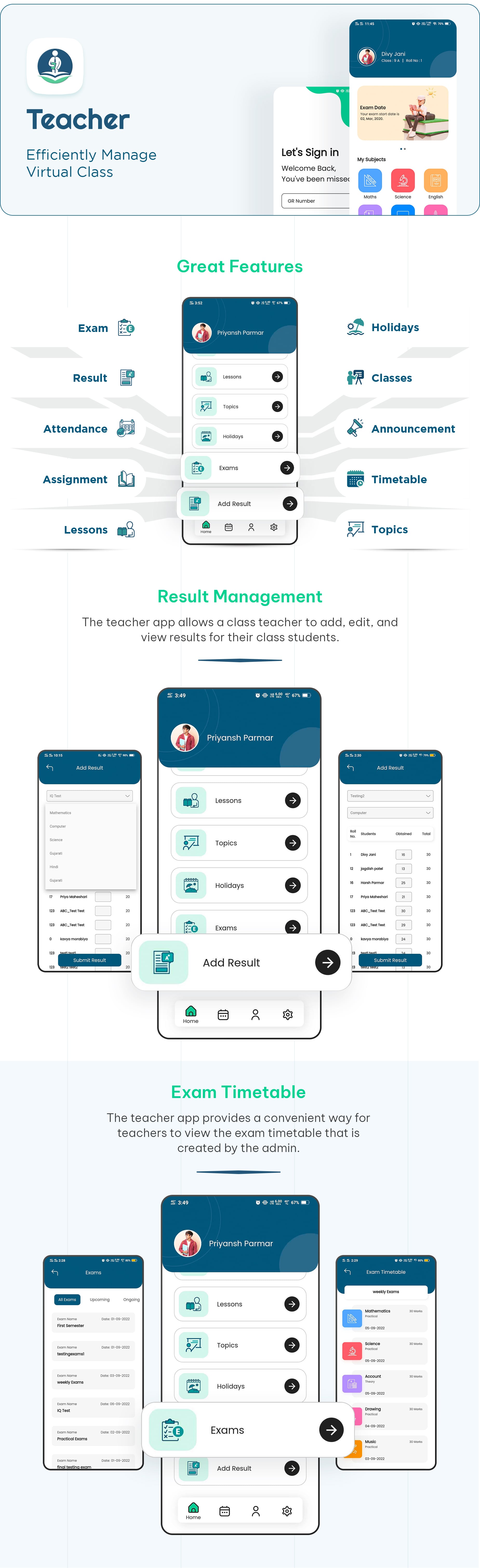 eSchool - School Management System with Student | Parents | Teacher Flutter App | Laravel Admin - 15