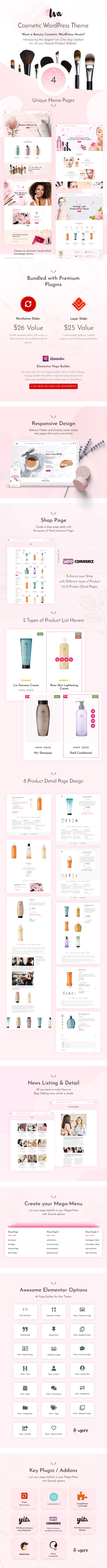 Iva -  Beauty Cosmetics Shop WordPress Theme - 1