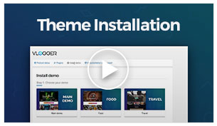 Vlogger - Theme Installation