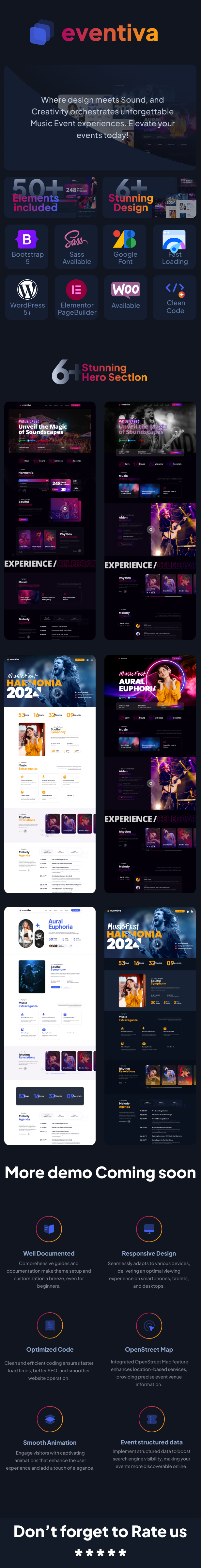 Eventiva - Music & Bands Events Landing Page WordPress Theme