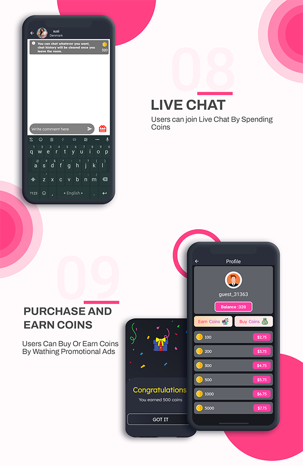DateMe- Dating App Pro| (Live Stream, Random Video Call, Match, Videos From Server, In-app Buy) - 10