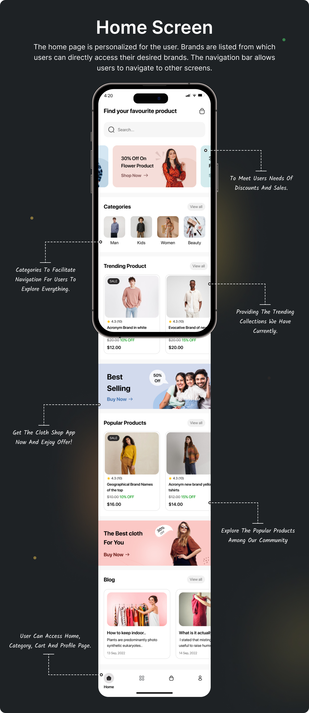 Bloom Store App - E-commerce Store app in Flutter 3.x (Android, iOS) with WooCommerce Full App - 7