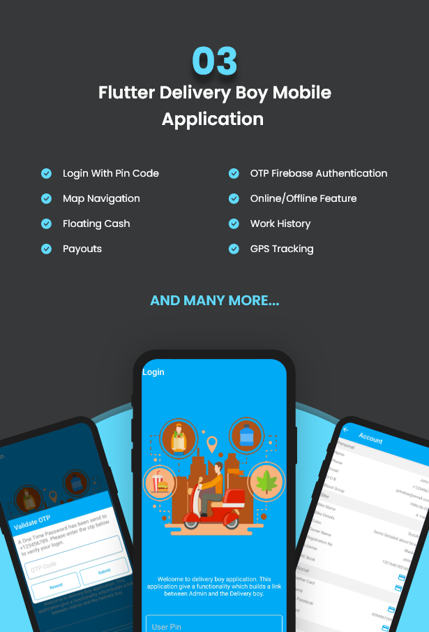 Flutter Delivery Solution Apps with Advance Website and CMS - 6