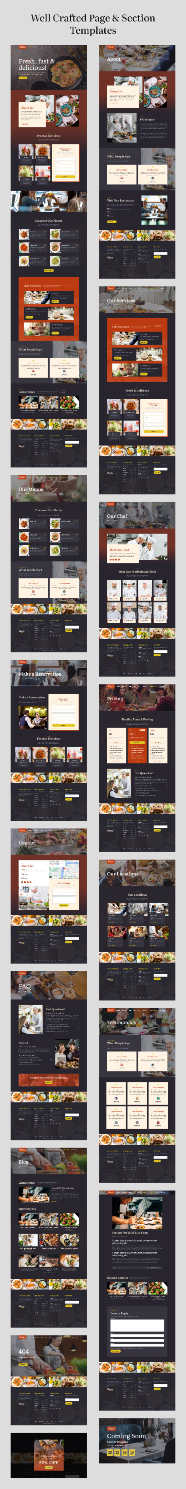 Catering WordPress template