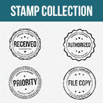 Rubber Stamps Designs Collection, Vectors