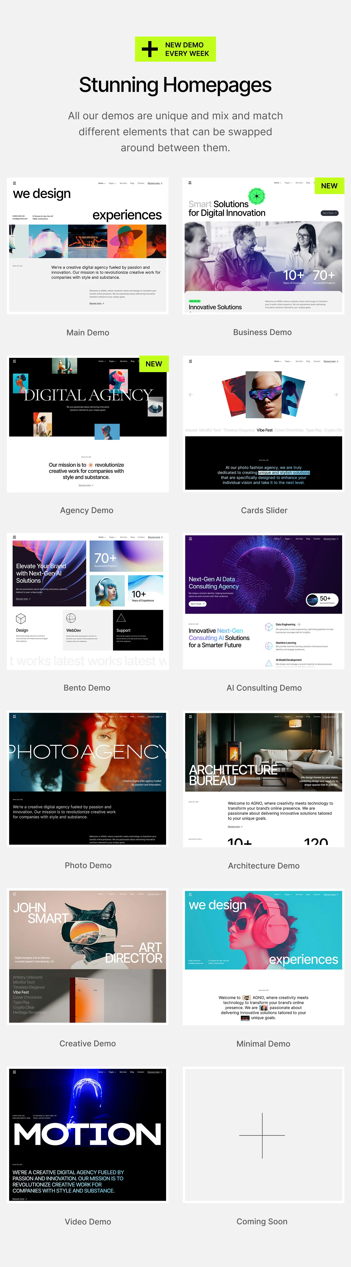 Agno – Creative Portfolio Agency WordPress Theme - 8