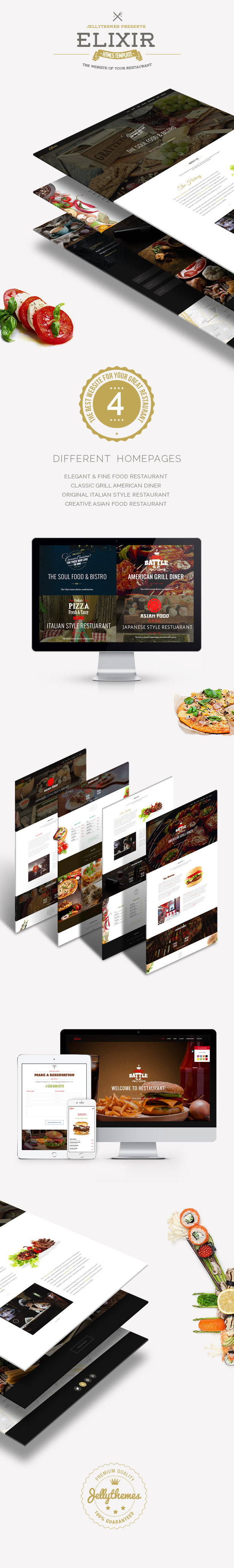 Elixir - Restaurant HTML Responsive Template