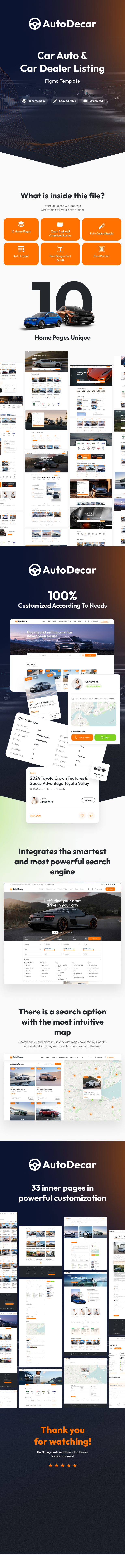 AutoDeal - Car Dealer, Rental & Listing Figma Template - 1