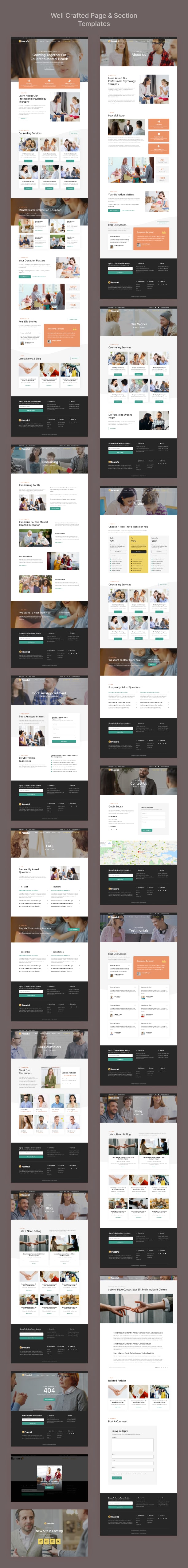 Mental care campaign WordPress template
