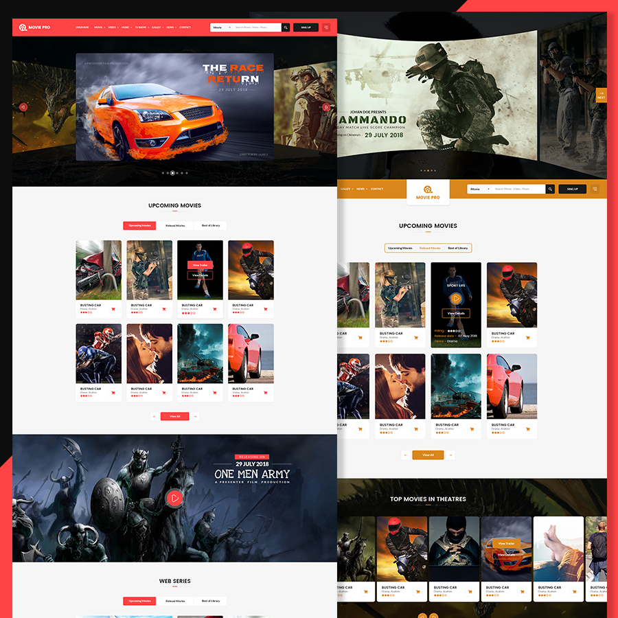 Movie Pro - Film and TV Show PSD Template - 1