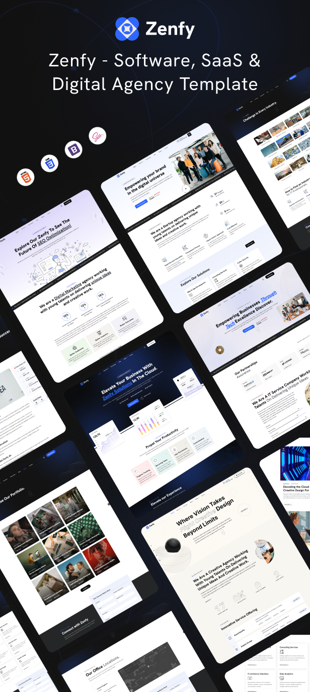 Zenfy - Software, SaaS & Digital Agency React Next JS Template - 2