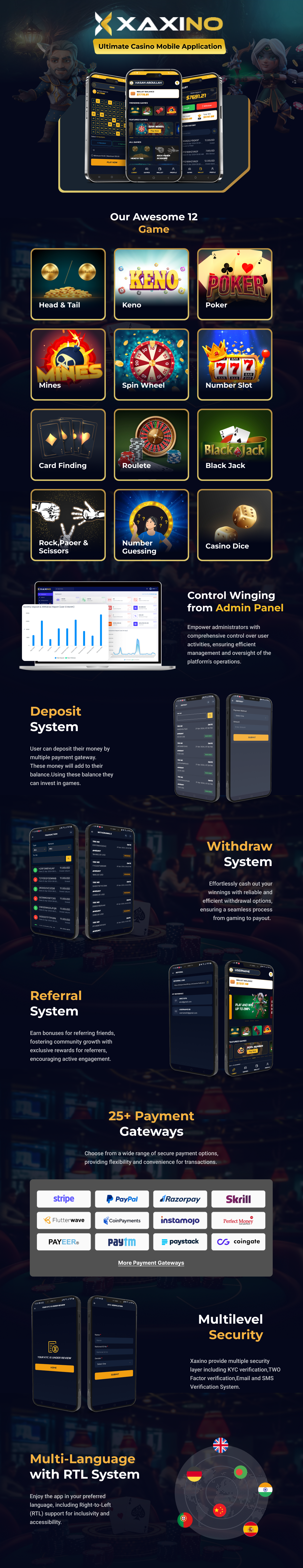 Xaxino - Ultimate Casino Mobile Application - 2