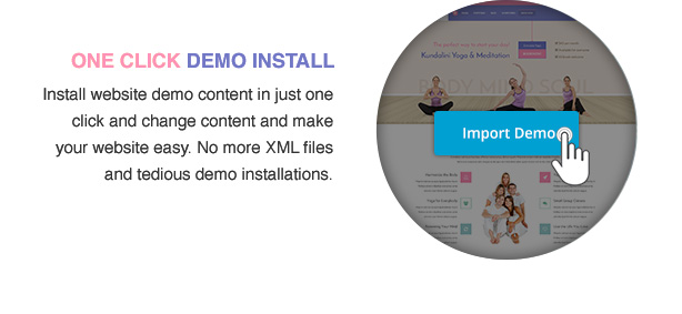 yogaclub-one-click-demo-install-features