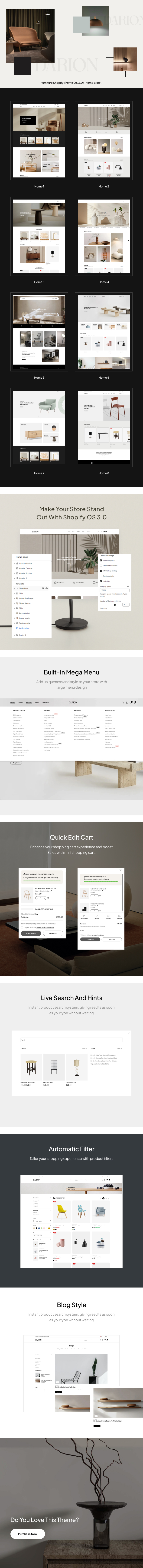 Furniture Shopify Theme Darion OS 3.0 Preview