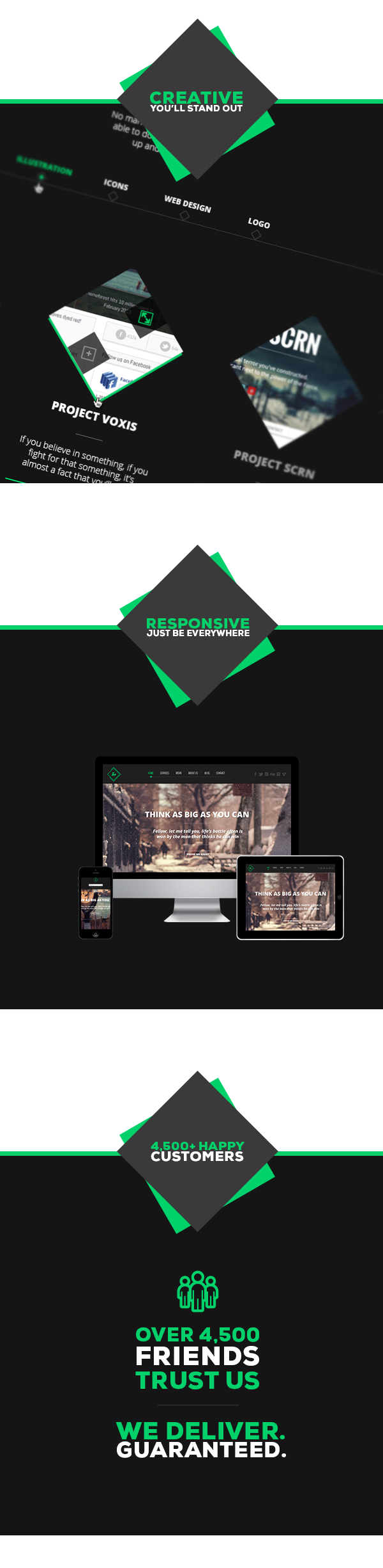 Teo - Responsive Parallax Single Page Portfolio - 6
