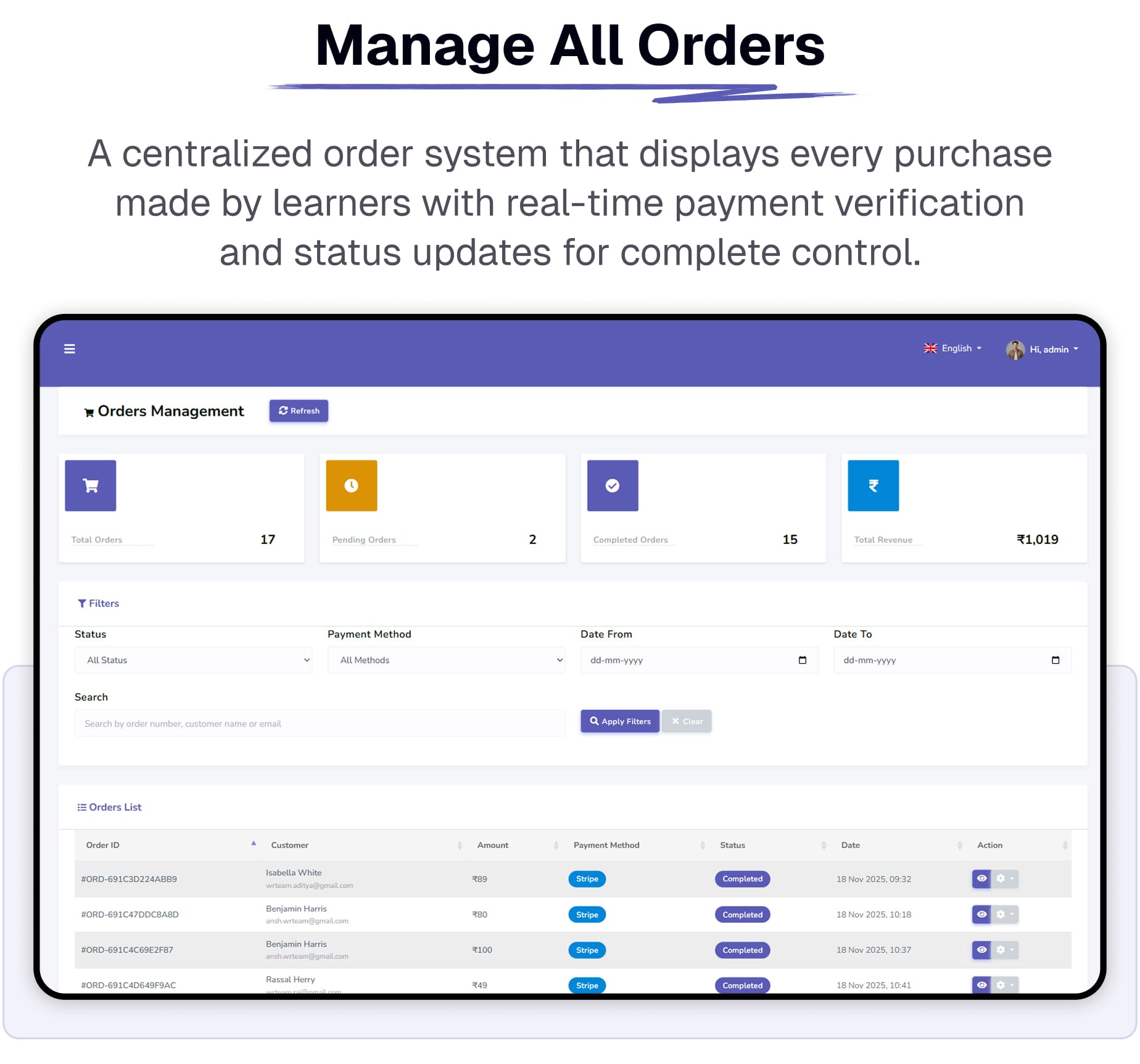 Orders