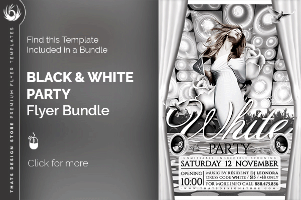 Black and White Party Flyer Template by lou606 | GraphicRiver
