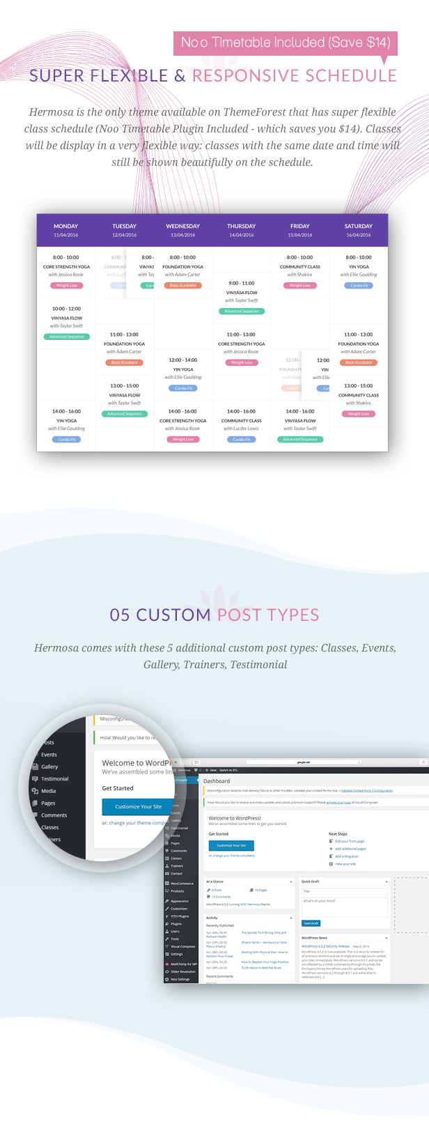 Hermosa - Health Beauty and Yoga WordPress Theme