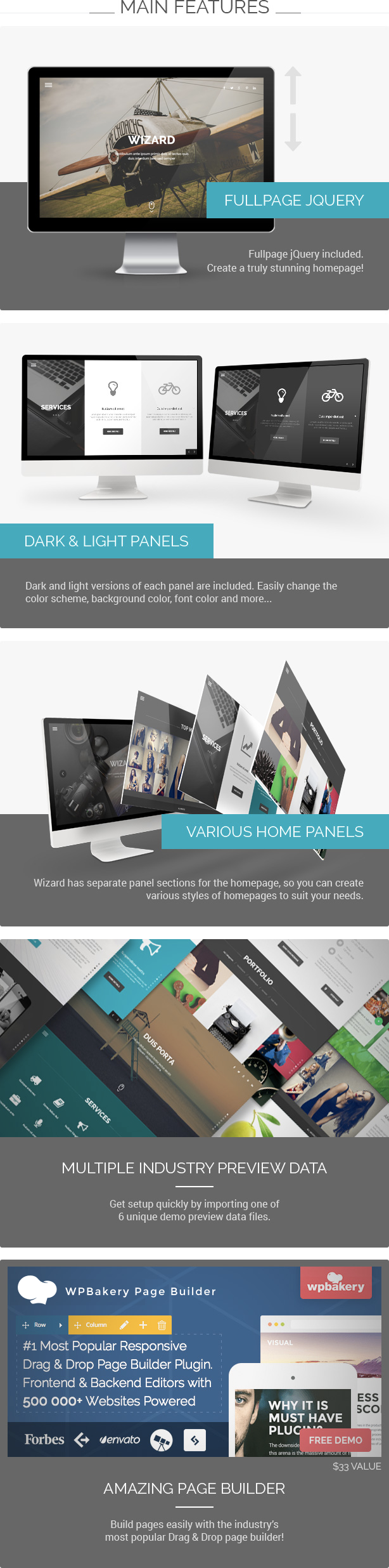 Wizard - Fullpage Portfolio WordPress Theme - 1