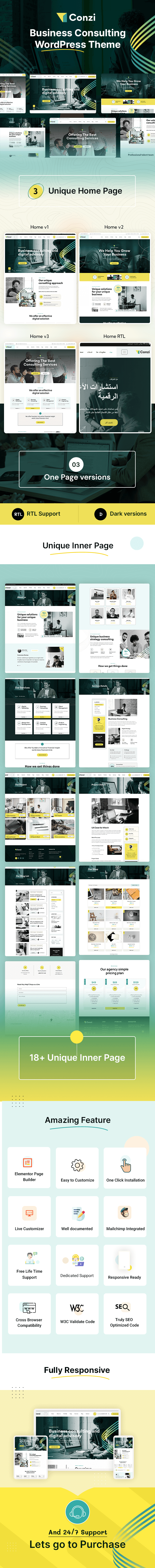 Conzi - Business Consulting WordPress Theme - 1