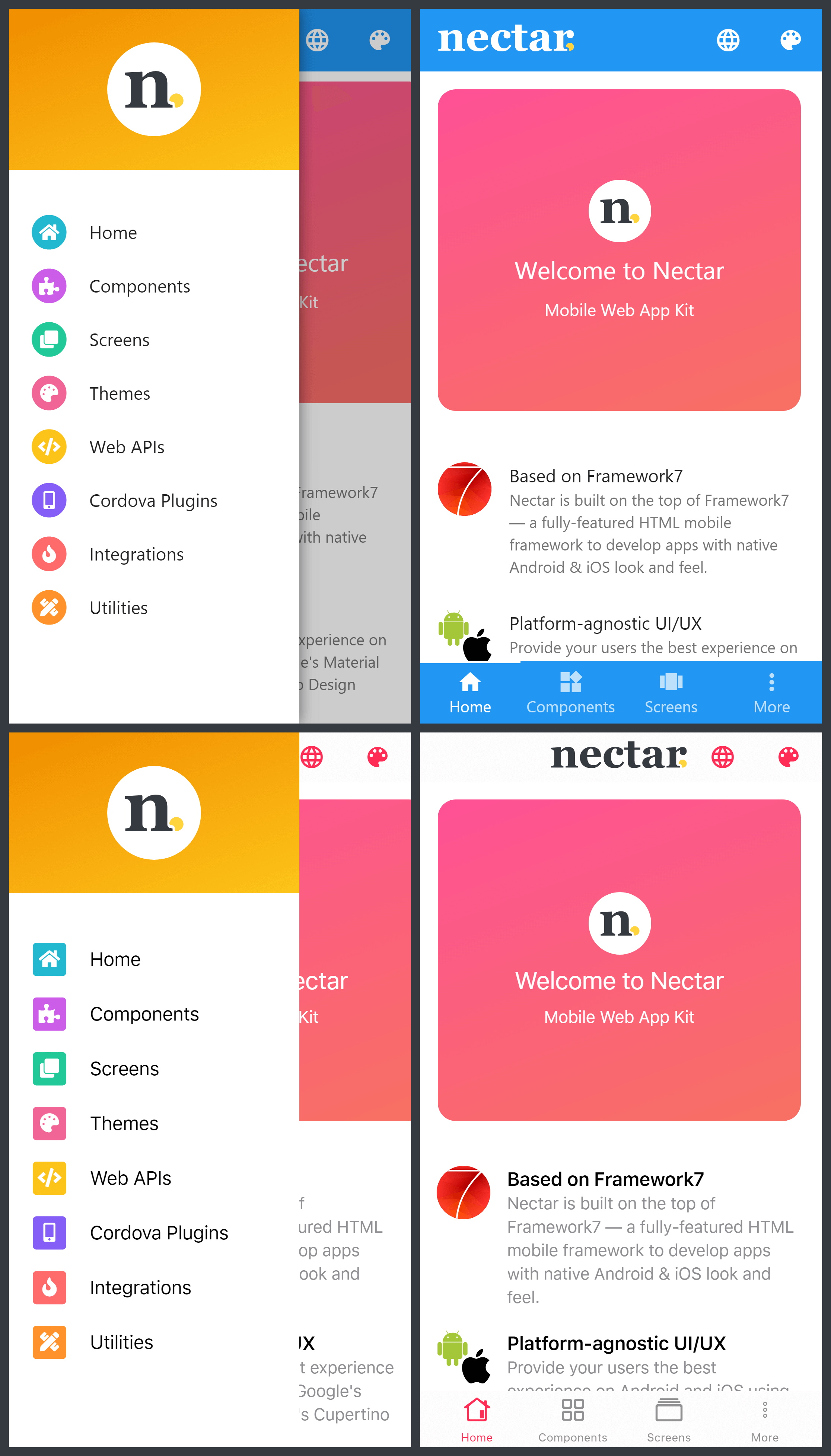 Nectar Mobile Web App Kit By Pmsgz Themeforest