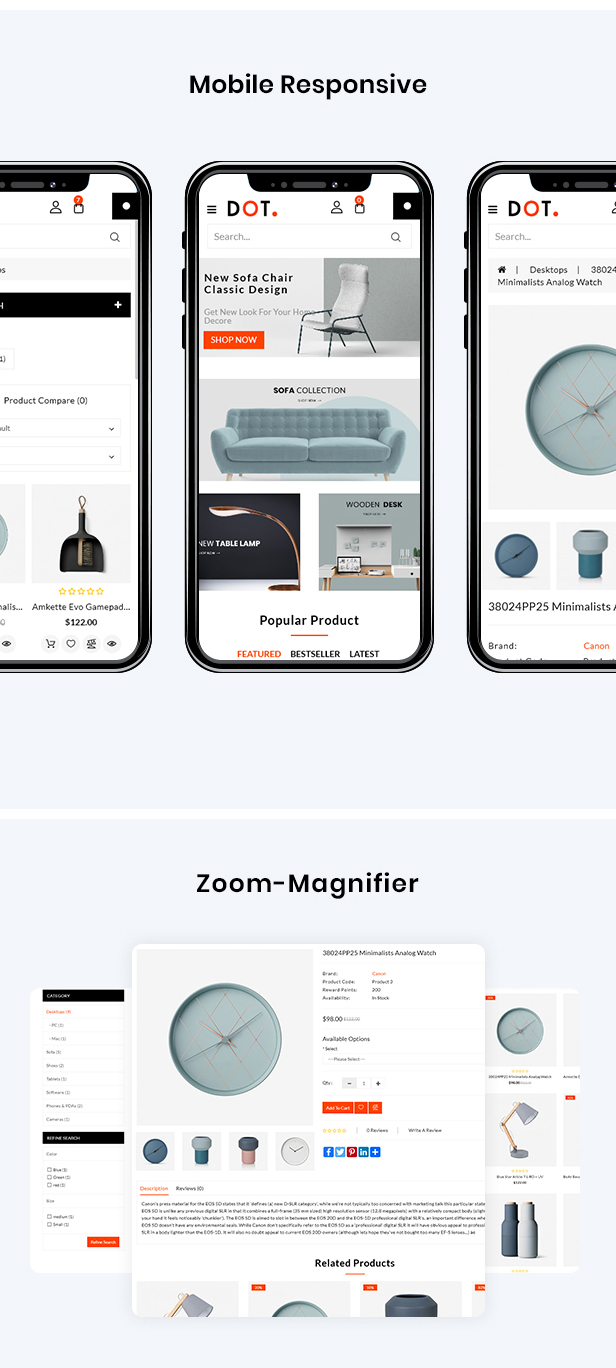 Dot Furniture Responsive OpenCart 3 Theme - 3