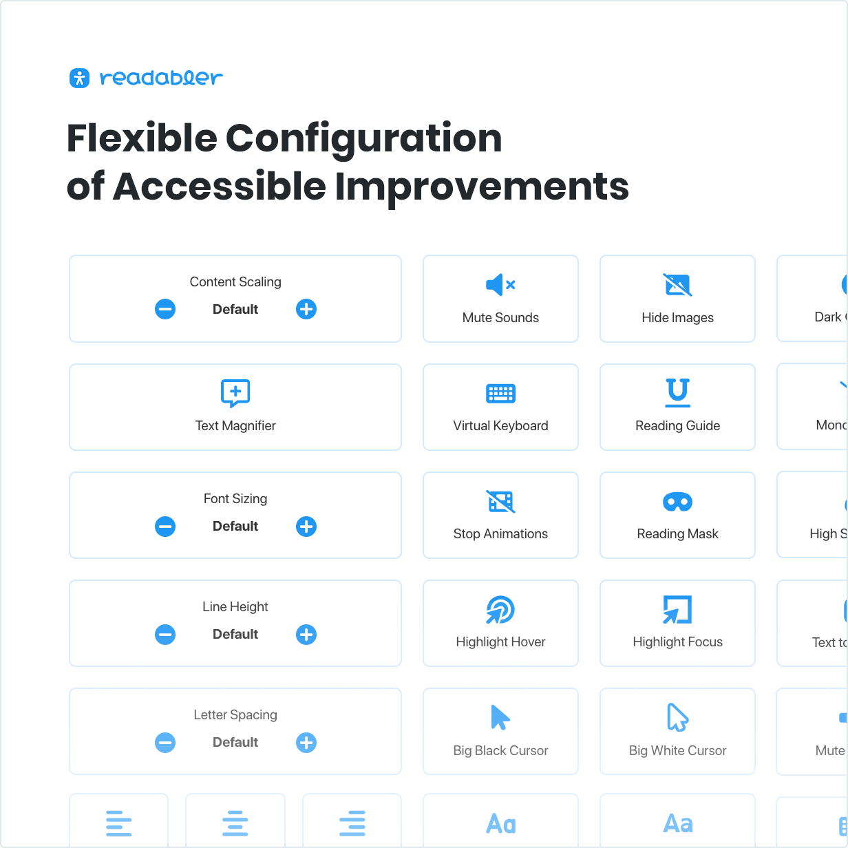 Flexible Configuration of Accessible Improvements