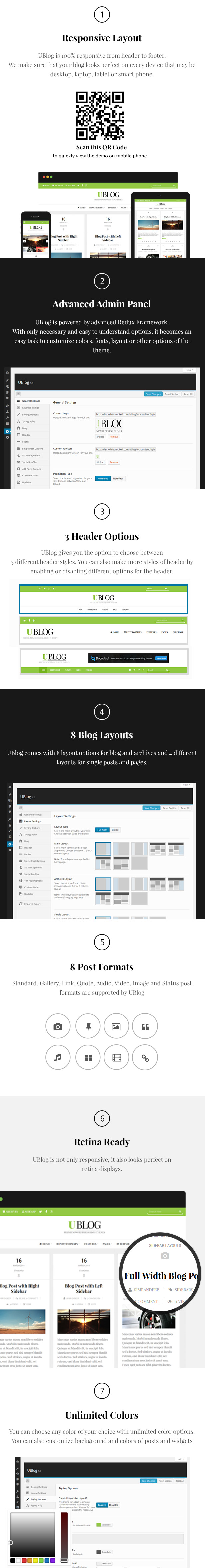 UBlog - Responsive WordPress Theme for Bloggers - 1